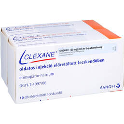 Abbildung: Clexane 60 mg 0,6 ml Fertigspritzen 20 St, Injektionslösung in einer Fertigspritze PZN 01244684