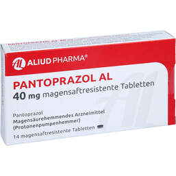 Abbildung: Pantoprazol AL 40 mg magensaftresistente Tabletten 14 St, Tabletten magensaftresistent PZN 01249204