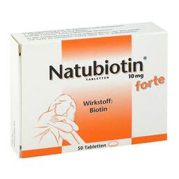 Abbildung: Natubiotin 10 mg forte Tabletten 50 St, Tabletten PZN 01259705