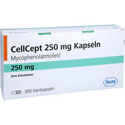 Abbildung: Cellcept 250 mg Kapseln 300 St, Hartkapseln PZN 01260476