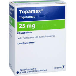 Abbildung: Topamax 25 mg Filmtabletten 200 St, Filmtabletten PZN 01266958