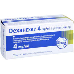 Abbildung: Dexahexal 4 mg / 1 ml Injektionslösung 50X1 ml, Injektionslösung PZN 01276891