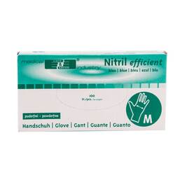 Abbildung: Handschuhe Nitril puderfrei unsteril Größe M blau 100 St, Handschuhe PZN 01279317