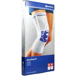 Abbildung: Genutrain Kniebandage P3 rechts Größe 4 natur Bandage, 1 St PZN 01284755