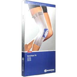 Abbildung: Genutrain Kniebandage P3 rechts Größe 1 titan Bandage, 1 St PZN 01285045