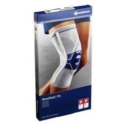 Abbildung: Genutrain Kniebandage P3 links Größe 5 titan 1 St, Bandage PZN 01285200