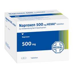 Abbildung: Naproxen 500 Hexal Tabletten 100 St, Tabletten PZN 01288606