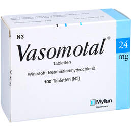 Abbildung: Vasomotal 24 mg Tabletten 100 St, Tabletten PZN 01289043