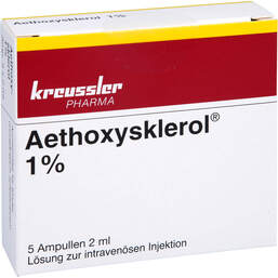 Abbildung: Aethoxysklerol 1% Injektionslösung 5X2 ml, Injektionslösung PZN 01291927