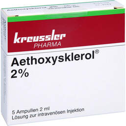 Abbildung: Aethoxysklerol 2% Injektionslösung 5X2 ml, Injektionslösung PZN 01291933