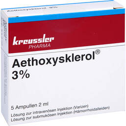 Abbildung: Aethoxysklerol 3% Injektionslösung 5X2 ml, Injektionslösung PZN 01291956