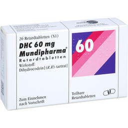 Abbildung: DHC 60 Mundipharma Retardtabletten 20 St, Retard-Tabletten PZN 01292269