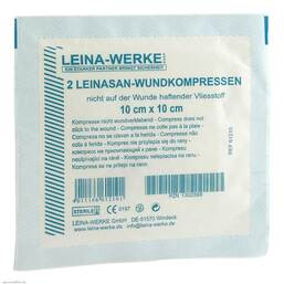 Abbildung: Leina Wundkompressen 10x10cm 2 St, Kompressen PZN 01302588