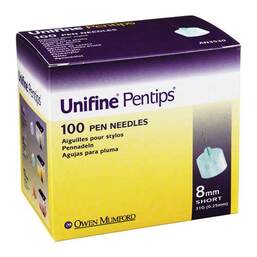 Abbildung: Unifine Pentips 8 mm 31 G Kanüle 100 St, Kanüle PZN 01306617 