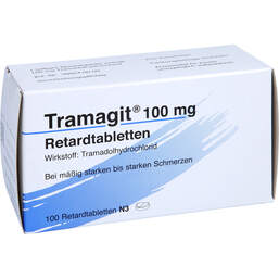 Abbildung: Tramagit 100 mg Retardtabletten 100 St, Retard-Tabletten PZN 01309018