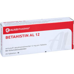 Abbildung: Betahistin AL 12 Tabletten 20 St, Tabletten PZN 01309113