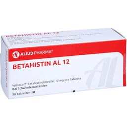 Abbildung: Betahistin AL 12 Tabletten 50 St, Tabletten PZN 01309136