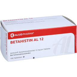 Abbildung: Betahistin AL 12 Tabletten 100 St, Tabletten PZN 01309142