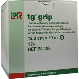 Abbildung: TG Grip Stütz Schlauchverband G 12 cm x 10 m 1 St, Verband PZN 01309432