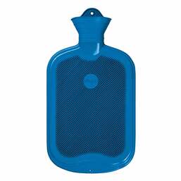 Abbildung: Sänger Gummi Wärmflasche Doppellamelle aus einem Guss blau 1X2 l PZN 01310056