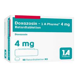 Abbildung: Doxazosin 1A Pharma 4 mg Retardtabletten 98 St, Retard-Tabletten PZN 01317199