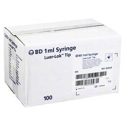 Abbildung: BD Plastipak Spr.Luer Lok 3t 100X1 ml, Spritzen PZN 01319181