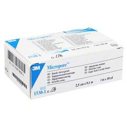 Abbildung: Micropore Vliespflaster 9,1 mx2,5 cm weiß 1530 - 1 12 St, Pflaster PZN 01319749