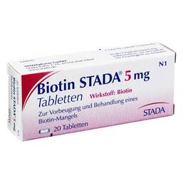 Abbildung: Biotin STADA 5 mg Tabletten Tabletten, 20 St PZN 01328553
