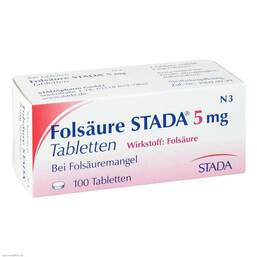 Abbildung: Folsäure STADA 5 mg Tabletten Tabletten, 100 St PZN 01328613