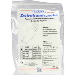 Abbildung: Zwirnhandschuhe ex.klein 1X2 St, Handschuhe PZN 01334269