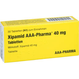 Abbildung: Xipamid 40 mg AAA Pharma Tabletten 30 St, Tabletten PZN 01339367