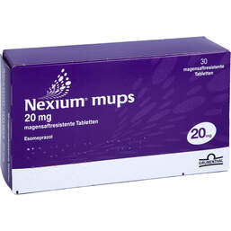 Abbildung: Nexium Mups 20 mg magensaftresistente Tabletten 30 St, Tabletten magensaftresistent PZN 01340086