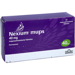 Abbildung: Nexium Mups 40 mg magensaftresistente Tabletten 30 St, Tabletten magensaftresistent PZN 01340175