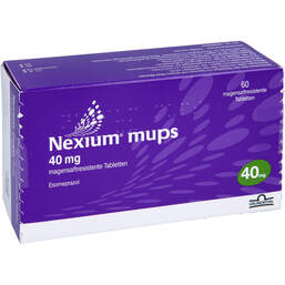 Abbildung: Nexium Mups 40 mg magensaftresistente Tabletten 60 St, Tabletten magensaftresistent PZN 01340181