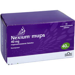 Abbildung: Nexium Mups 40 mg magensaftresistente Tabletten 90 St, Tabletten magensaftresistent PZN 01340198
