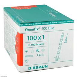 Abbildung: Omnifix Duo 100 Insulin Einm 100X1 ml, Spritzen PZN 01349035