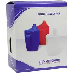 Abbildung: Einnehmebecher mit 2 Gri + DE 4mm milchig 1 St PZN 01349986