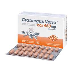 Abbildung: Crataegus Verla Cor 450 mg Filmtabletten Filmtabletten, 100 St PZN 01352451