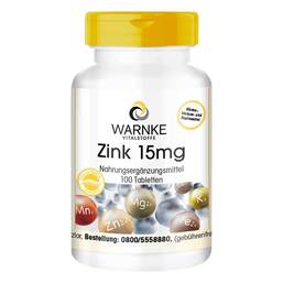 Abbildung: Zink 15 mg Tabletten Tabletten, 100 St PZN 01355188