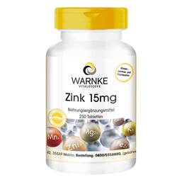 Abbildung: Zink 15 mg Tabletten Tabletten, 250 St PZN 01355194
