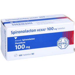 Abbildung: Spironolacton Hexal 100 mg Tabletten 100 St, Tabletten PZN 01363070