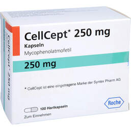 Abbildung: Cellcept 250 mg Kapseln 100 St, Hartkapseln PZN 01385404