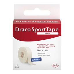 Abbildung: Dracotapeverband 10mx2cm weiß 1 St, Verband PZN 01389069