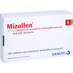 Abbildung: Mizollen 10 mg Filmtabletten 100 St, Tablette mit veränderter Wirkstofffreisetzung PZN 01393711