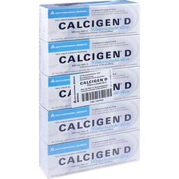Abbildung: Calcigen D 600 mg / 400 I.E. Brausetabletten 50 St, Brausetabletten PZN 01401764