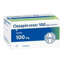 Abbildung: Clozapin Hexal 100 mg Tabletten 50 St, Tabletten PZN 01403711