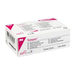 Abbildung: Transpore 9,10mx2,5cm 1527 - 1 12 St, Pflaster PZN 01405377