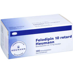 Abbildung: Felodipin 10 mg Heumann Retardtabletten 100 St, Retard-Tabletten PZN 01406106