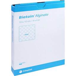 Abbildung: Biatain Alginate Kompressen 10x10 cm 10 St, Verband PZN 01406394