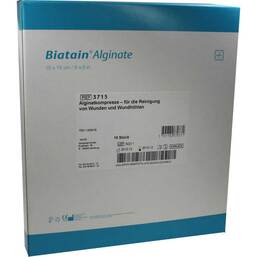 Abbildung: Biatain Alginate Kompressen 15x15 cm 10 St, Verband PZN 01406419